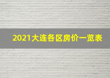 2021大连各区房价一览表