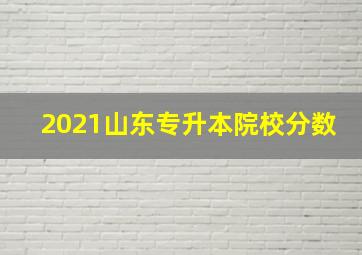 2021山东专升本院校分数