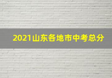 2021山东各地市中考总分