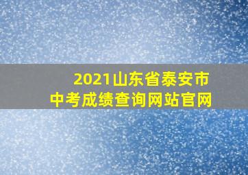 2021山东省泰安市中考成绩查询网站官网