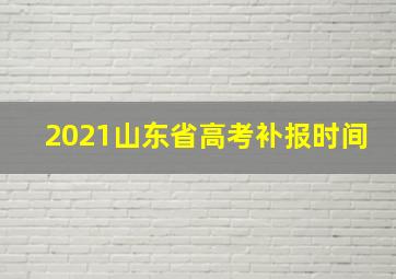 2021山东省高考补报时间