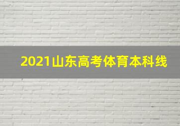 2021山东高考体育本科线