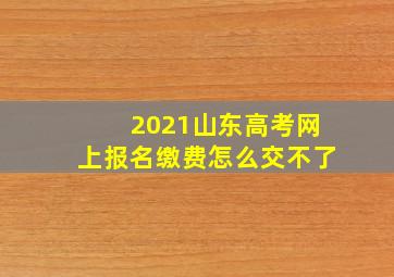 2021山东高考网上报名缴费怎么交不了