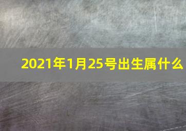 2021年1月25号出生属什么