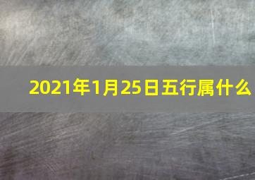 2021年1月25日五行属什么