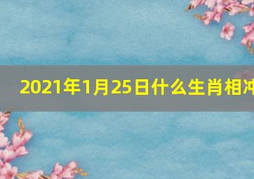 2021年1月25日什么生肖相冲