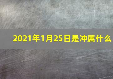 2021年1月25日是冲属什么