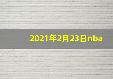 2021年2月23日nba