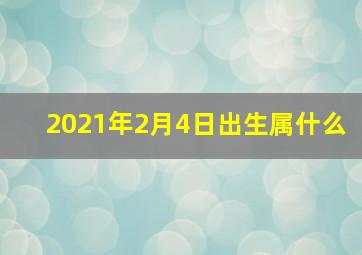 2021年2月4日出生属什么