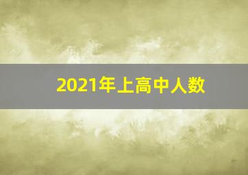 2021年上高中人数