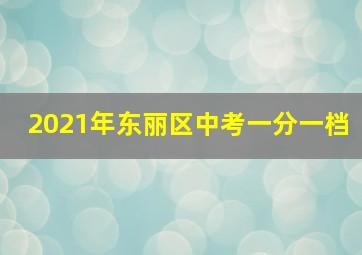 2021年东丽区中考一分一档