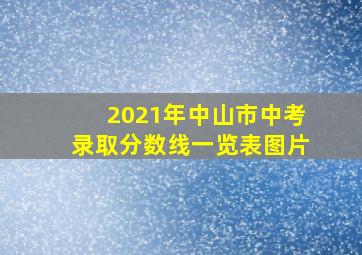 2021年中山市中考录取分数线一览表图片