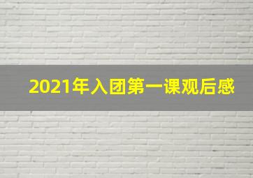 2021年入团第一课观后感