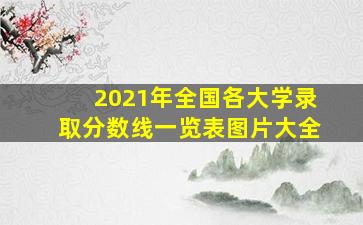 2021年全国各大学录取分数线一览表图片大全