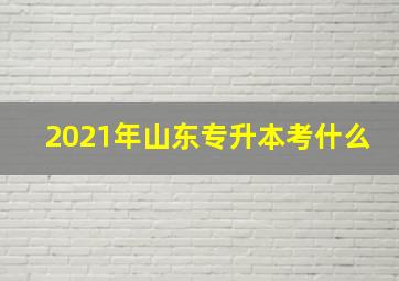 2021年山东专升本考什么