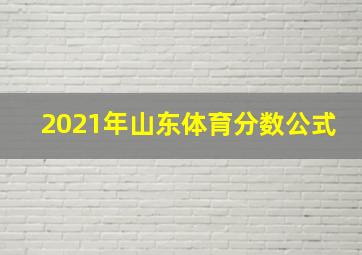 2021年山东体育分数公式