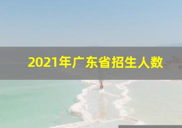 2021年广东省招生人数