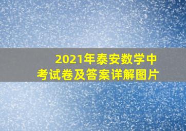 2021年泰安数学中考试卷及答案详解图片