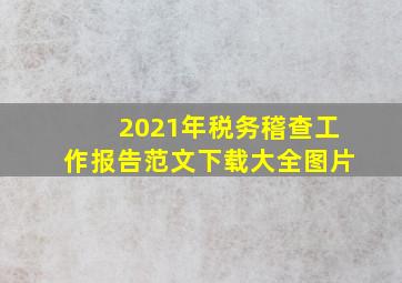 2021年税务稽查工作报告范文下载大全图片