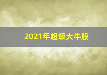 2021年超级大牛股