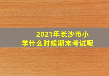 2021年长沙市小学什么时候期末考试呢