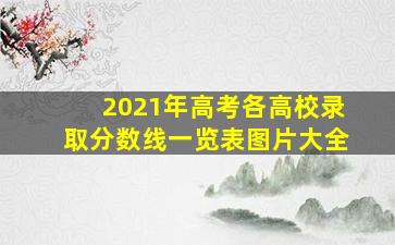 2021年高考各高校录取分数线一览表图片大全