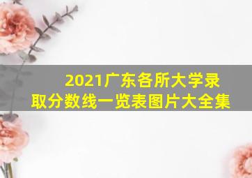 2021广东各所大学录取分数线一览表图片大全集