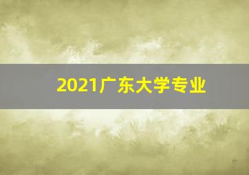 2021广东大学专业