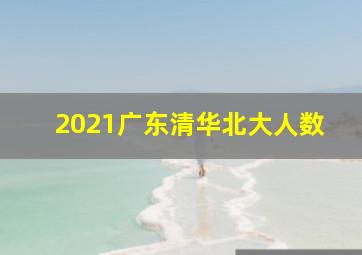 2021广东清华北大人数