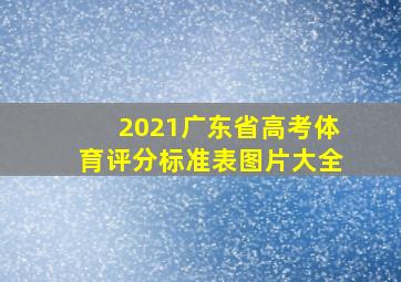 2021广东省高考体育评分标准表图片大全