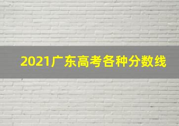 2021广东高考各种分数线