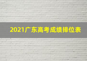 2021广东高考成绩排位表