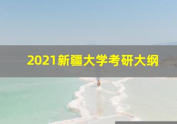 2021新疆大学考研大纲