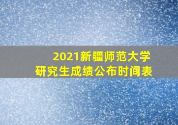 2021新疆师范大学研究生成绩公布时间表