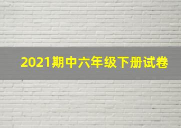 2021期中六年级下册试卷