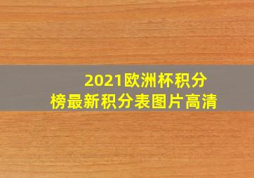 2021欧洲杯积分榜最新积分表图片高清