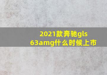 2021款奔驰gls63amg什么时候上市