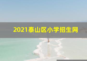 2021泰山区小学招生网