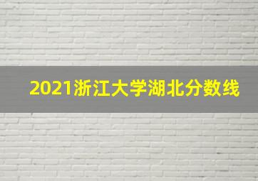 2021浙江大学湖北分数线