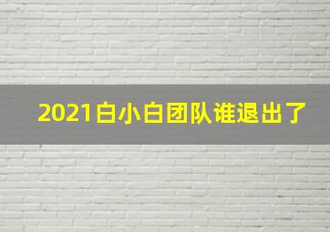 2021白小白团队谁退出了