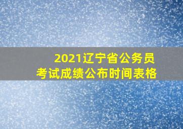 2021辽宁省公务员考试成绩公布时间表格