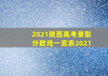 2021陕西高考录取分数线一览表2021