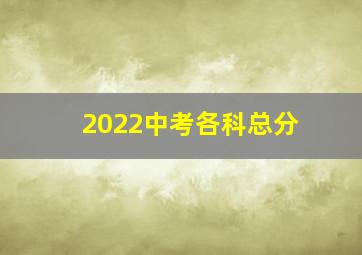 2022中考各科总分