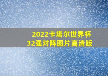 2022卡塔尔世界杯32强对阵图片高清版