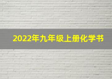 2022年九年级上册化学书