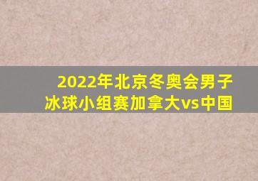 2022年北京冬奥会男子冰球小组赛加拿大vs中国