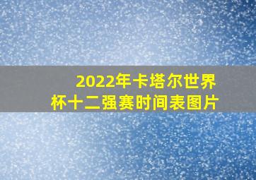 2022年卡塔尔世界杯十二强赛时间表图片