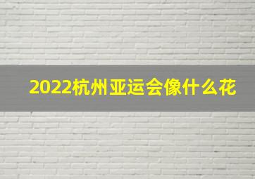 2022杭州亚运会像什么花