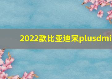 2022款比亚迪宋plusdmi