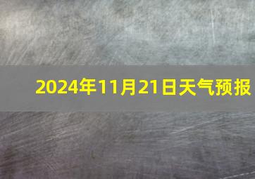 2024年11月21日天气预报